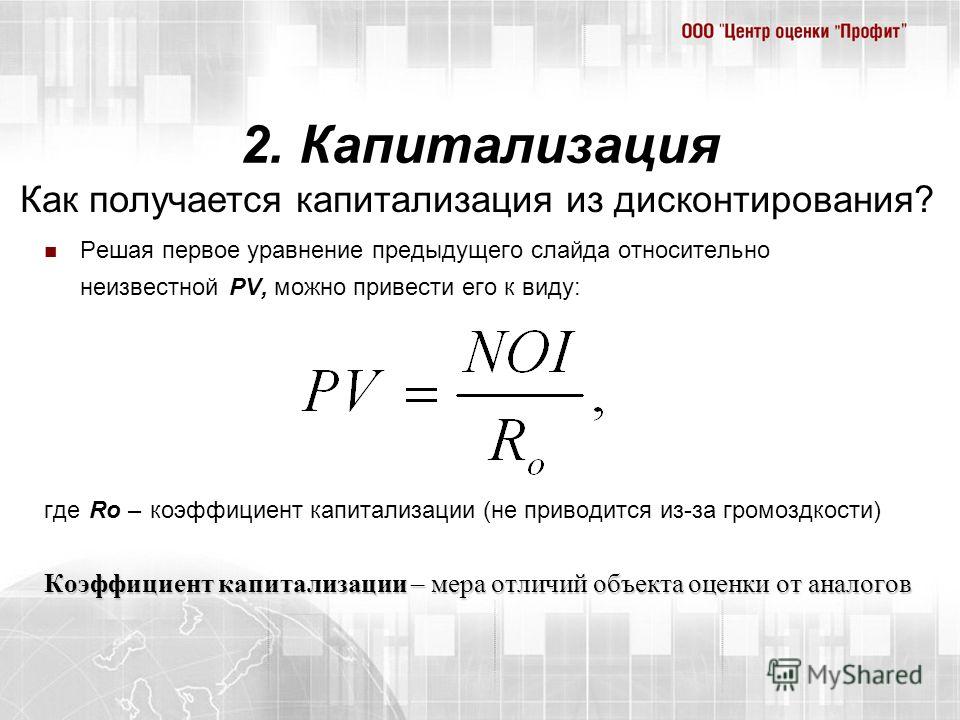 Расчет капитализации компании. Коэффициент капитализации формула в оценке. Формула расчета коэффициента капитализации. Капитализация компании формула.