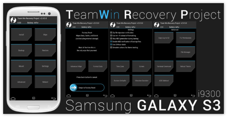 Режим Рекавери в Samsung Galaxy S3