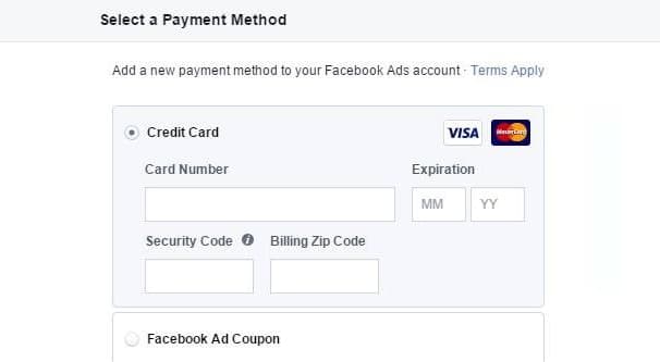 Automatic Billing Setup Screen