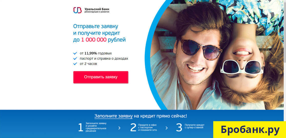 УБРиР выдает денежный кредит онлайн до 1 млн. руб., не требуя дополнительных справок о доходе