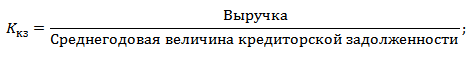 Показатель оборачиваемости кредиторской задолженности. Формула