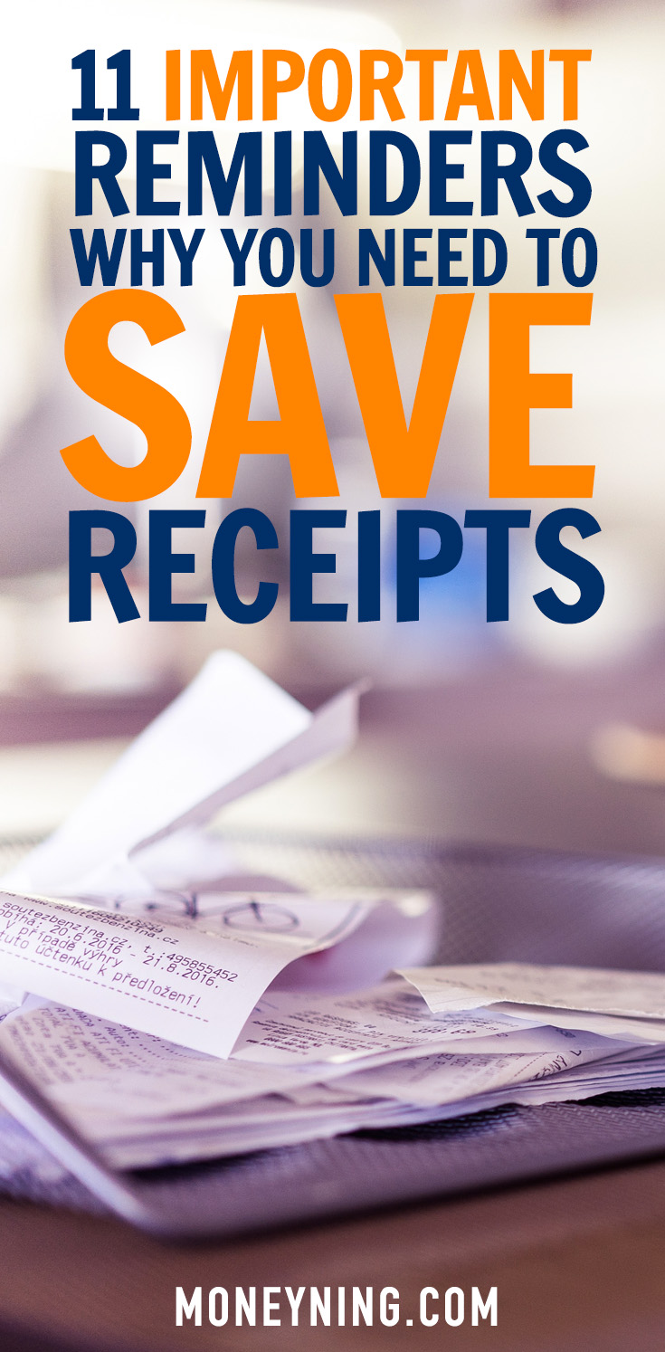 save receipts