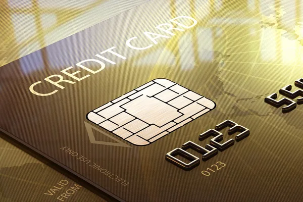 Макрос кредитной карты — стоковое фото
