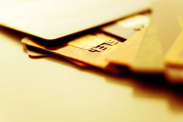 Золотой кредитной карты — стоковое фото