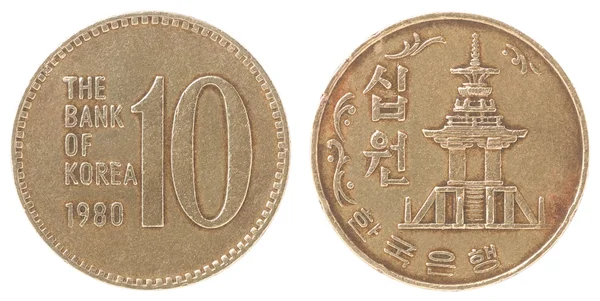 Набор монет Кореи — стоковое фото