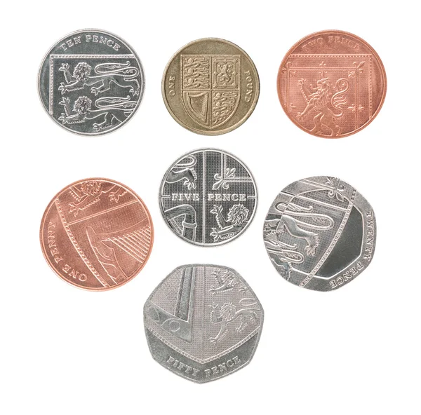 Новый набор монета Англии — стоковое фото