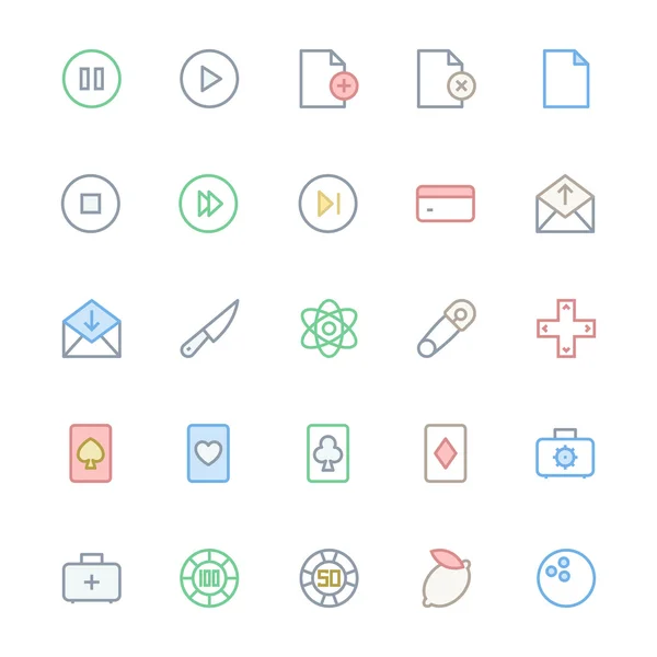 User Interface Colored Line Vector Icons 12 — стоковое фото