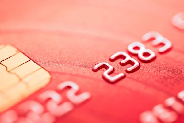 Красная кредитная карта — стоковое фото