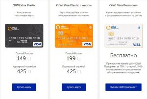 Варианты Qiwi Visa Plastic