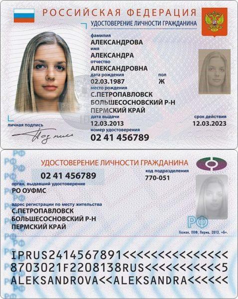 пример электронного паспорта